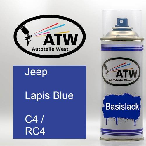 Jeep, Lapis Blue, C4 / RC4: 400ml Sprühdose, von ATW Autoteile West.
